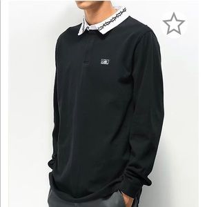 Thorns Black Long Sleeve Polo Shirt